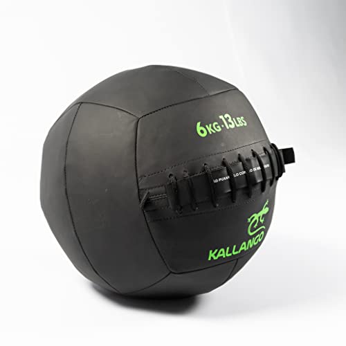 KALLANGO Wall Ball De 6Kg/13 Libras, Preto