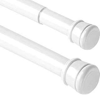 1Pc Net Curtain Pole Curtain Tension Rod Curtain Rod Extendable for Window, Shower Curtain, Curtain, Bathroom(Diameter:25mm)