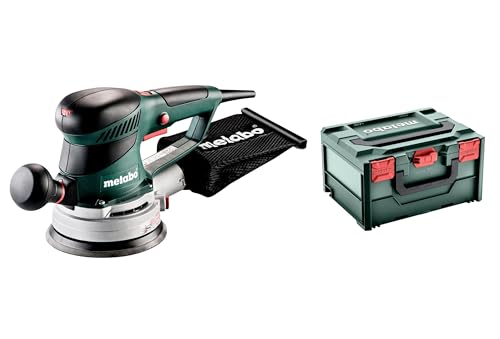 metabo Exzenterschleifer SXE 450 TurboTec - 350 W, 150 mm Schleifteller, 4200–11000 U/min, 2.8/6.2 mm Schwingkreis - Schleifmaschine für Holz & Metall mit Drehzahlregelung - Inkl. Zubehör und metaBOX