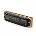 Harmonica 10 Hole Diatonic Blues Armonicas Woodwind Musical Instrument Melodica(Key of D Black)