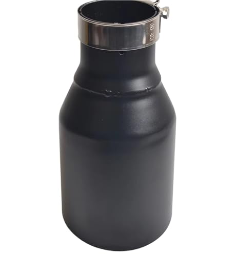 Embout d'échappement haut de gamme en acier inoxydable noir mat coupé 63-89mm