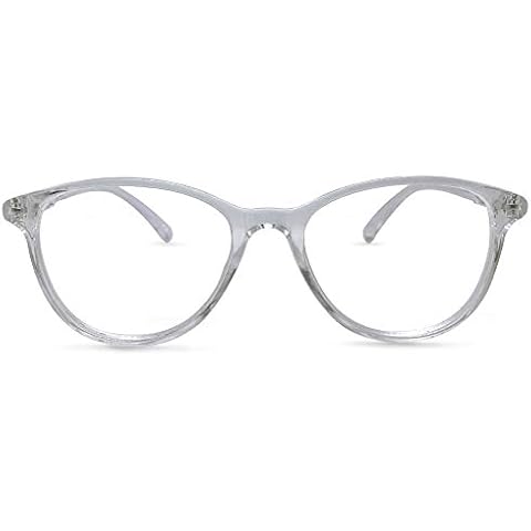 Manhattan Progressive Bifocal Cateye Oval Readers (Clear, 1.0) Cover