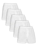 Fruit of the Loom Men's 5 Pack Boxer, White, Medium