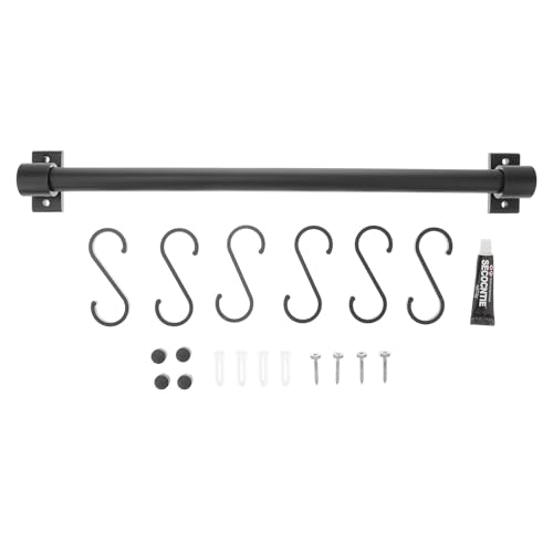 Kichvoe Perchero de Pared en Negro para Utensilios de Cocina Soporte Colgante Gancho, Adecuado para Organizar Accesorios Fácilmente