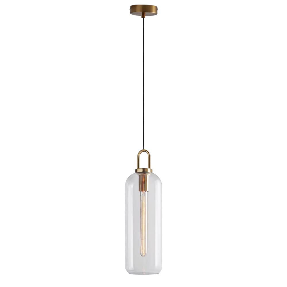 FYZDLAOR Smoke Glass Pendant Ceiling Fixture,Adjustable Length,for Bedroom Bedside Table Kitchen Island Dining Room Interior Chandelier（E27）