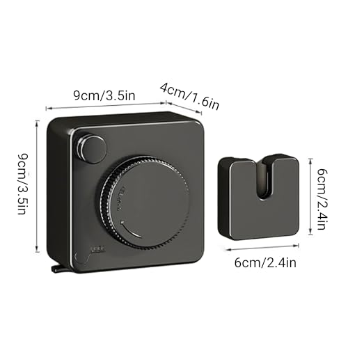 Corde à linge rétractable intérieur extérieur en acier robuste noir