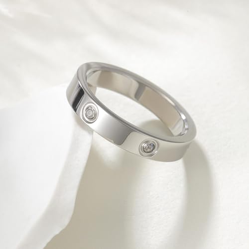 Love Friendship Ring Gold Silver Plated Cubic Zirconia Stainless Steel Promise Ring Wedding Band Jewelry Birthday Gifts for Women2