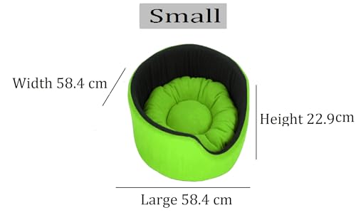 Image of Fluffy's Polyester Luxurious Both Side Soft Dog /Cat Bed (Green, Small)