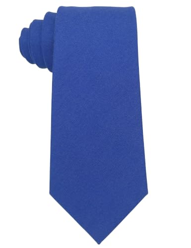 Image of Kebocis Mens Solid Color Cotton Necktie for Men