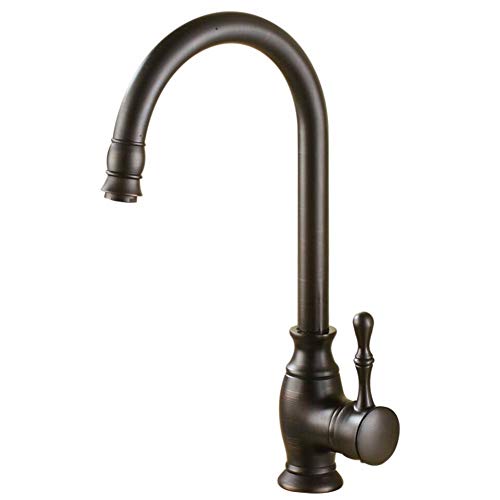 Robinet de cuisine eau froide chaude mitigeur bronze noir évier