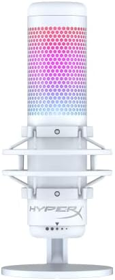 HyperX QuadCast S  RGB USB z kondensatorem PC, PS5, PS4 i Mac, Antywibracyjny Obsługa przeciwuderzeniowa, cztery wzorce polarne, filtr antypop, regulacja wzmocnienia, gry, streaming, podcast