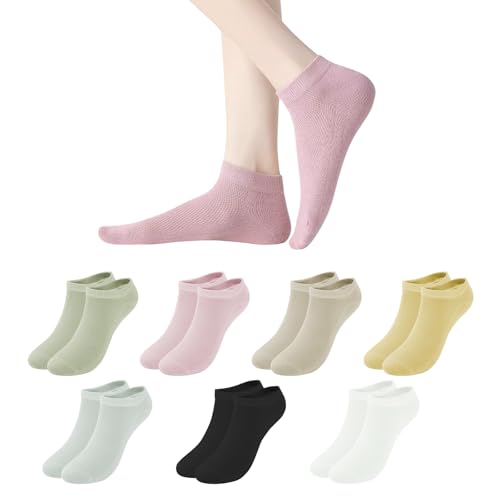 CooTooLa Lot de 7 paires de chaussettes de sport en coton pour femme 35-38 - Chaussettes de sport colorées pour fille 39-40, multicolore, 36-42