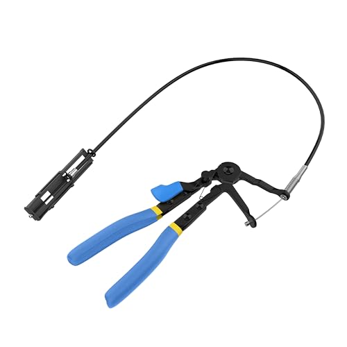 Renekton Flexible Hose Clamp Plier 24 inch Wire Long Reach Compatible, Car Truck Fuel Oil Water Pipe Repair Tool, Blue