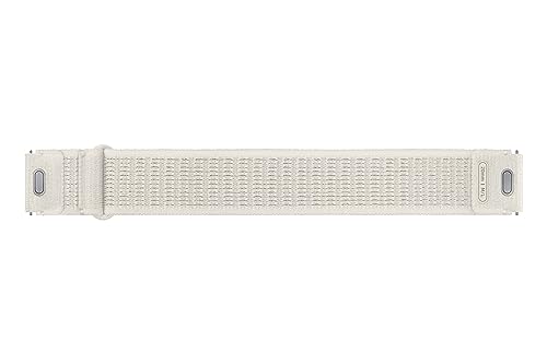 Image of Samsung Galaxy Watch 6, 5, 4 Series Fabric Band, Wide, Nylon Reflective Smartwatch Replacement Strap for Men and Women, One Click Attachment, Medium /Large, ET-SVR94LUEGUJ, Sand