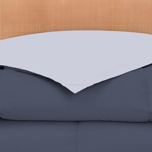 Image of Modern Threads Down Alternative Reversible Comforter Denim /Cloud Blue California King