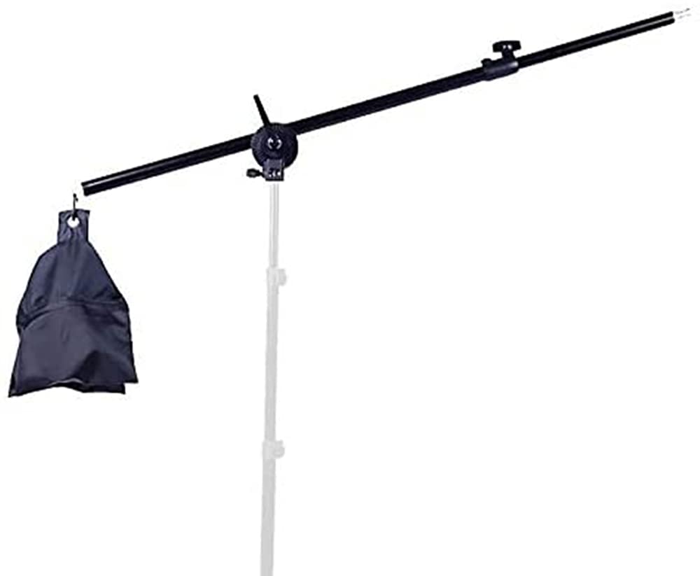 eWINNER Photo Studio Overhead Boom Arm Top Light Stand 75-138cm for Softbox Light