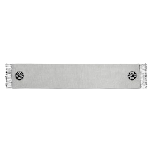 Bufanda con flecos elegante de diseño gris Borussia Dortmund 180x35 4
