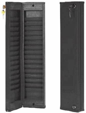 VIC Sentry Model Custom30 Lockable Security ID Card Rack, 30 Pocket, Black