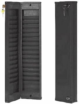 VIC Sentry Model Custom30 Lockable Security ID Card Rack, 30 Pocket, Black