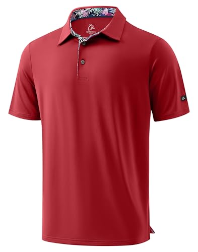 Image of Obla Mens Golf Shirt Short Sleeve Dry Fit Moisture Wicking Performance Athletic Casual Work Collared Polo Shirts for Men