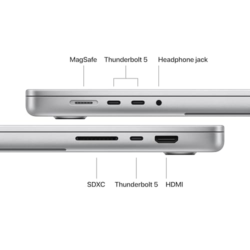 Image of Apple MacBook Pro with M5 Max, 18‑core CPU, 40‑core GPU: 14.2-inch Display, 128GB Memory, 2TB SSD; Silver