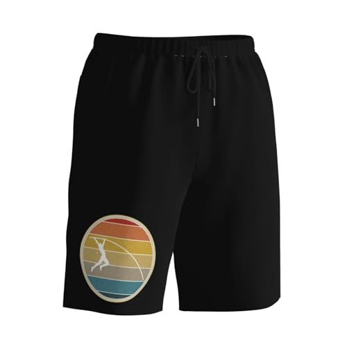 Retro Pole Vault Men's Quick-Dry Board Shorts 7" - Swim Trunks Summer Hawaii Beach2