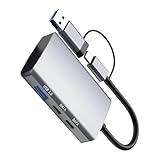 ポータブルUSB Cアダプター5ポートUSB3.0ラップトップタブレット用メモリカードリーダーは、カードリーダーとタイプCタイプC