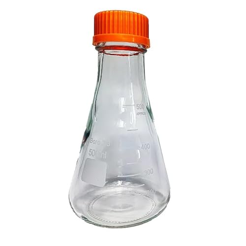 Fiole Erlenmeyer en verre GL45 fournitures de laboratoire bouchon à vis 250 ml 500 ml
