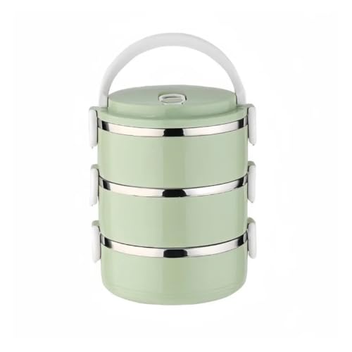 3 Layers Portable Lunch Box Multi-Purpose Bento With Lids Food Container(Green-3Layers)