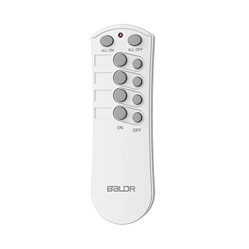 BALDR Remote Control Outlet, Wireless Remote Light Switch, Electrical Outlet Switch On Off for Household Appliances, White (1-Pack)