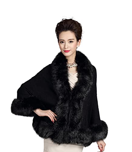 Obosoyo Women's Pashmina Shawl Cloak Cape Shawls and Wraps for Evening Dresses Shawl Wrap Cape Bridal Wedding Party Winter2