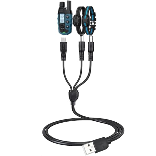 Pcaelin 3-in-1 Charger Cord for Bousnic Dog Shock Collar RS2, RS2A and RS2B, Fast-Charging Training Collar USB Cable