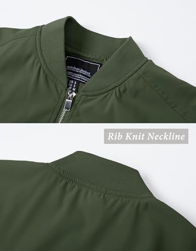 KEFITEVD Mens Lightweight Jacket Casual Bomber Jackets Military Windbreaker with Multi Pockets