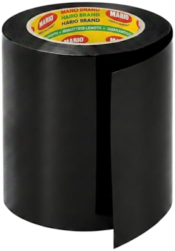 Image of Mario PVC Self-Adhesive Black Monsoon Tape - 96mm x 15M | Protection Against Water Damage & Electric Panel Insulation | Pack of 1