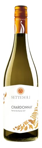 Settesoli Chardonnay vegan– Trockener fruchtiger Weißwein aus Sizilien (1 x 0,75L)