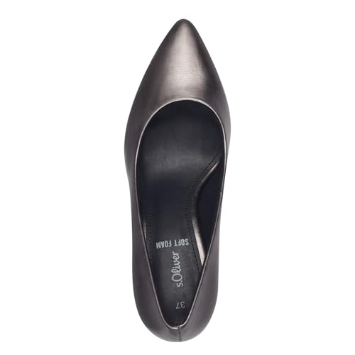 s.Oliver Damen Pumps Spitz Elegant, Silber (Pewter), 38 EU – Bild 4