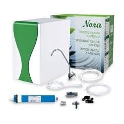 Equipo Osmosis Compacto Hidro Water RO-0240-01 Osmosis Inversa Compacta Nora Sin Bomba, Blanco y Verde