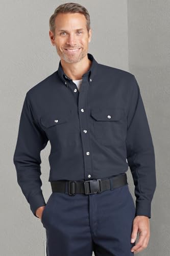 Bulwark Men's Flame Resistant 7 Oz Cotton/Nylon ComforTouch Button Collar Uniform Shirt4