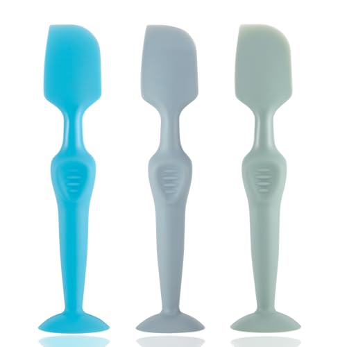 Image of Seeway Diaper Creams Spatula Applicator - Perfect for Baby Butt Paste Diaper Rash Brush and Cream Spatula for Easy Application - Baby Diaper Spatula Suitable for Aquaphor, Desitin (blue+grey+green)