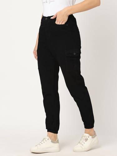 Image of KRAUS JEANS Women's Cotton Cargo Fit Mid-Rise Cargo Cargo (LFA-1658)