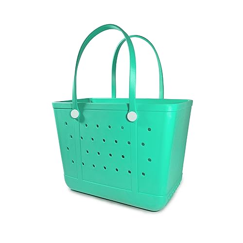 Image of Beach Bag X Large Rubber Tote Bag, Waterproof Washable Open for Women Croc Bag Hand Bag for Beach Pool Yoga