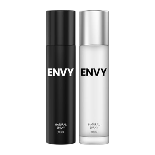 Image of ENVY Natural Men Spray 60ML & Natural Women Perfume 60ML (Combo Pack of 2) | Long Lasting Fragrance