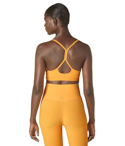 Image of Beyond Yoga Women's Spacedye Slim Racerback Medium Support Bra Mango Pop Heather XXS