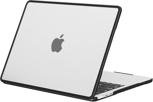 BlueSwan Anti-Cracking Hard Shell Case Compatible with MacBook Air 13 inch M4 M3 M2 2025 2024-2022 A3240 A3113 A2681, Soft TPU Bumper PC Base for Air 13.6 inch, Frosted Clear