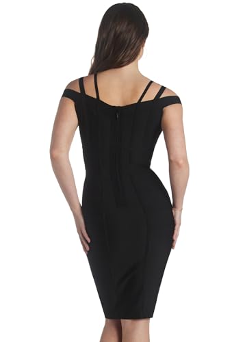 Hybrid & Company Womens Elegance V Neck Stretch Chic Bandage Dress3