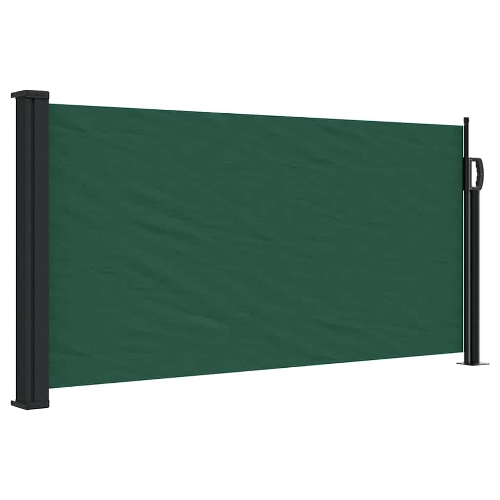 vidaXL Retractable Side Awning Dark Green 100x500 cm — image 1