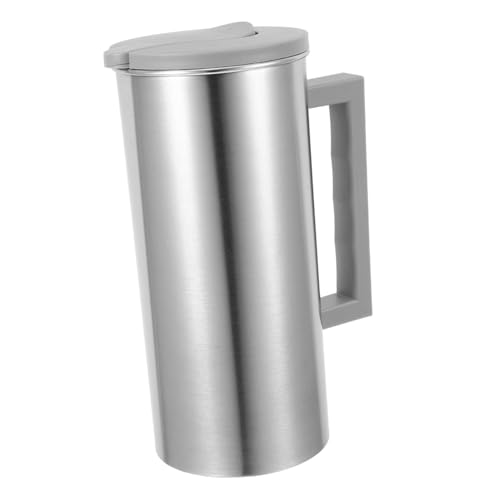 ABOOFAN Brocca Per Acqua Fredda in Acciaio Inox Brocca Di Servizio Bollitore Per Il Tè Bollitore Per Il Caffè Brocca D'acqua Con Coperchio Brocca Di Latte Brocca Isolata Pp