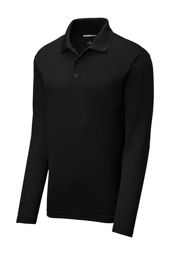 SPORT-TEK Polo Unisex de Manga Larga PosiCharge RacerMesh | Camisa con Cuello para Hombre y Mujer, Ajuste Casual para Trabajo y Golf miniatura 2