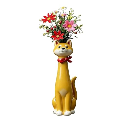 Jarrón de flores para perro que alegra estanterías apagadas 2