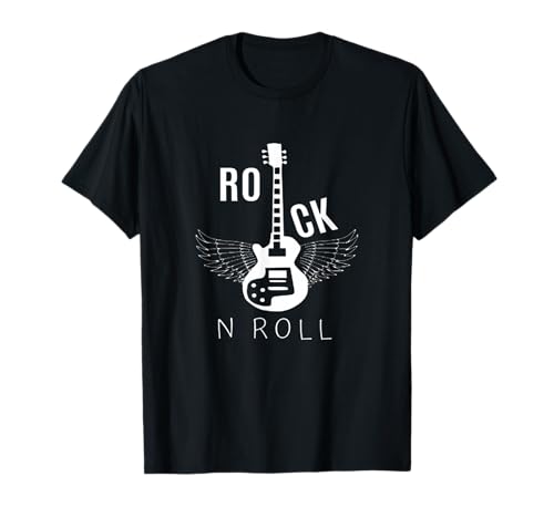 Rock N Roll E-Gitarre Wings Rockers Fans Jungen & Mädchen T-Shirt